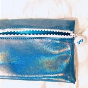 [ipsy] Aqua Blue Pearlescent Shimmering Makeup Bag